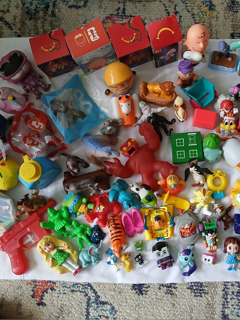 Huge Lot Of Vintage , Recent, Happy Meal Toys PVC   new and used